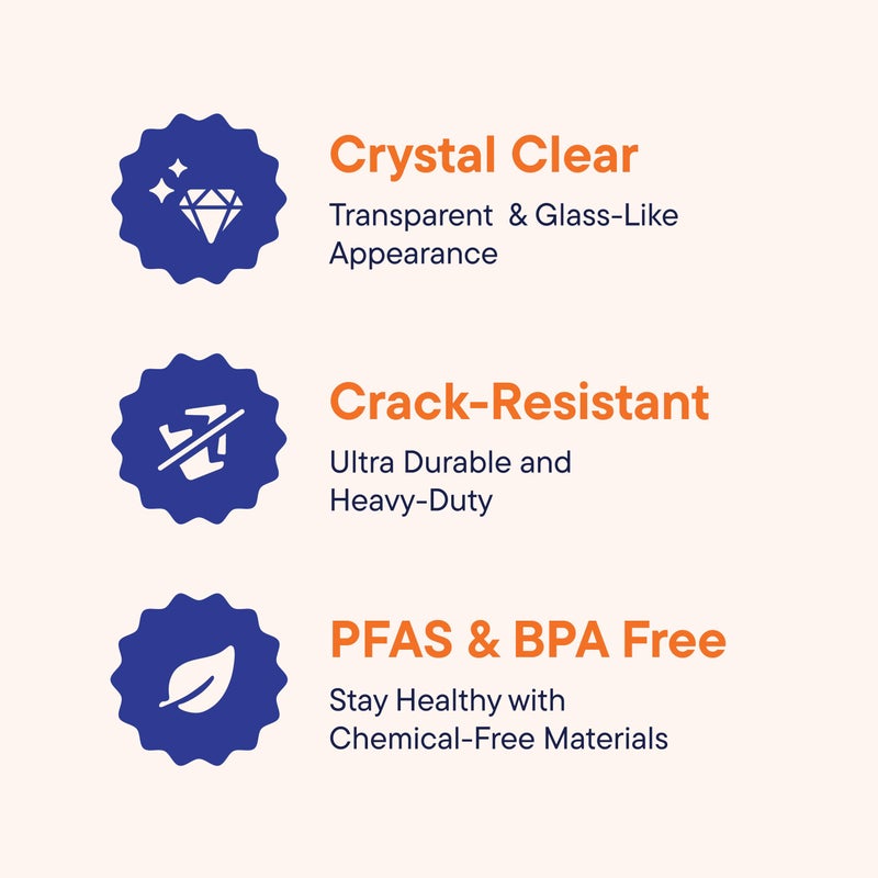 Stack Man [100 Pack - 20 oz.] Clear Disposable Plastic Cups PET Crystal Clear Disposable 20oz Plastic Cups - Image 2